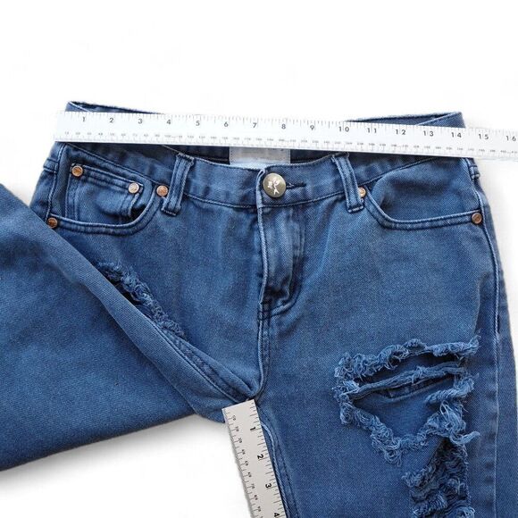 One Teaspoon Distressed Straight Leg Medium Wash Jeans Women's 26 - Picture 6 of 13